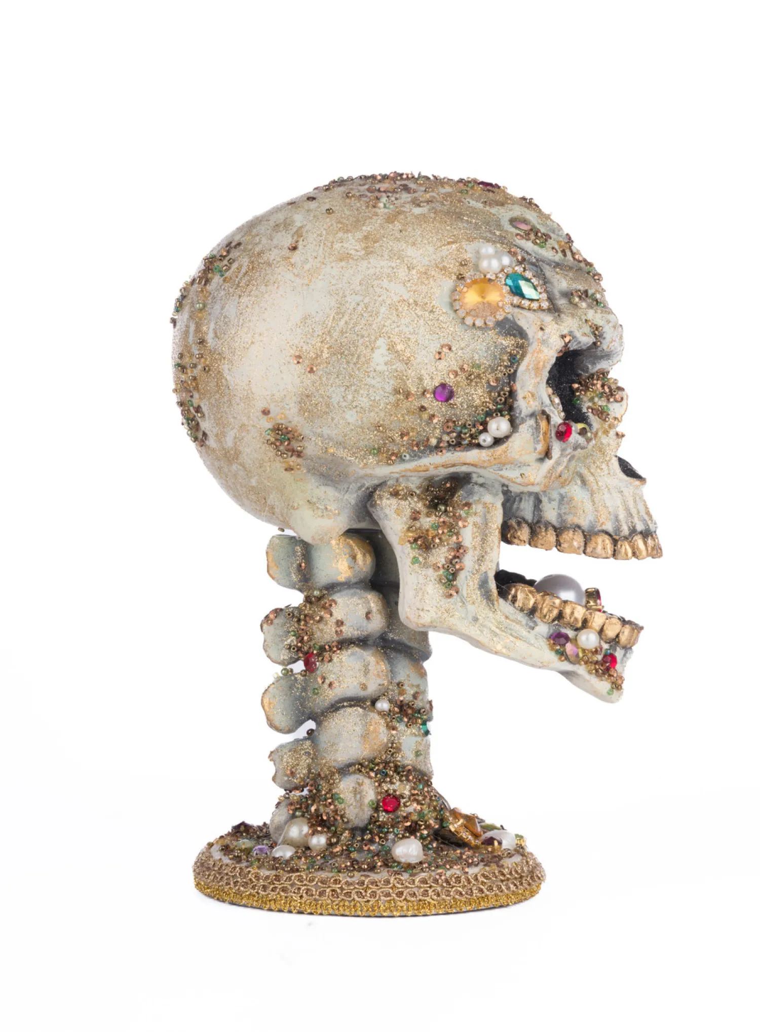 Online The Jolly Christmas Shop Katherine's Collection 11" Treacherous Treasure Tall Skull Halloween Figure 28-428233