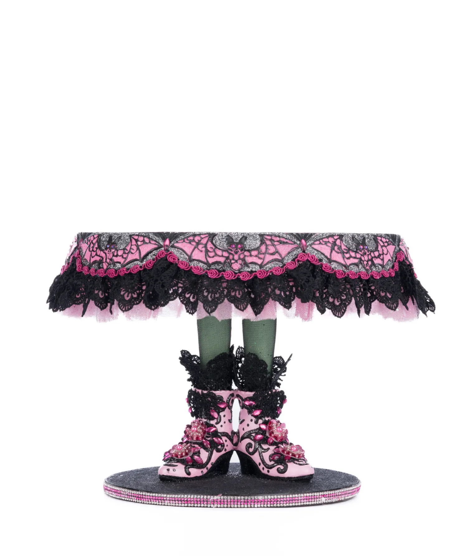 The Jolly Christmas Shop Katherine's Collection 12.5" Witch Boots Halloween Cake Plate 28-428142