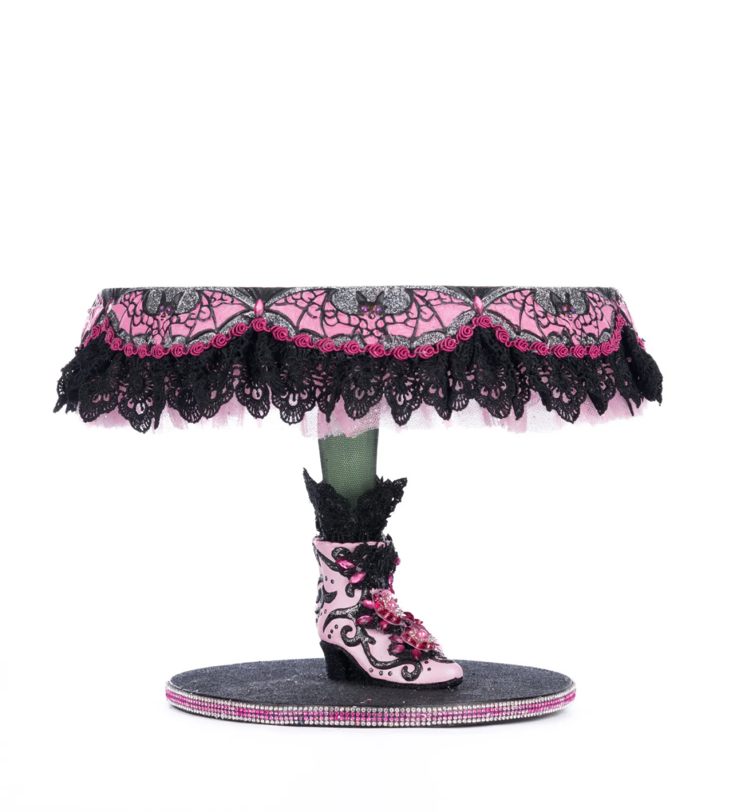 The Jolly Christmas Shop Katherine's Collection 12.5" Witch Boots Halloween Cake Plate 28-428142