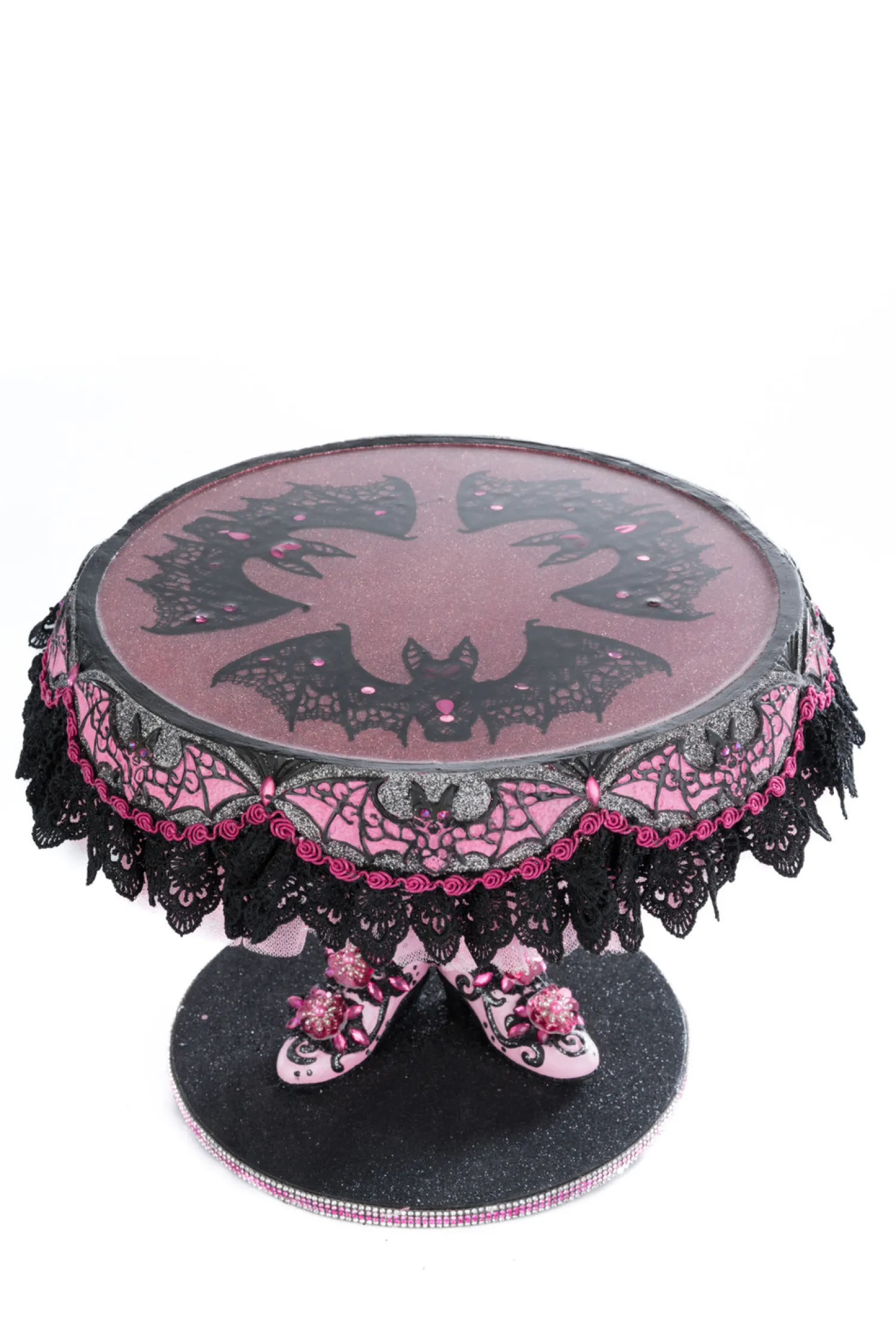 The Jolly Christmas Shop Katherine's Collection 12.5" Witch Boots Halloween Cake Plate 28-428142