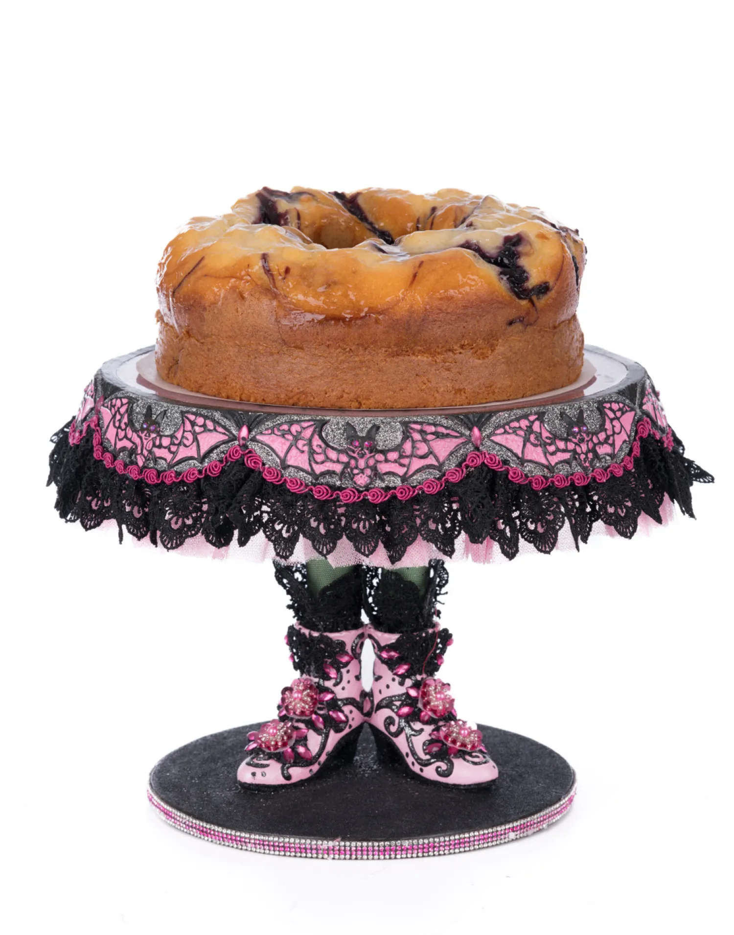 The Jolly Christmas Shop Katherine's Collection 12.5" Witch Boots Halloween Cake Plate 28-428142