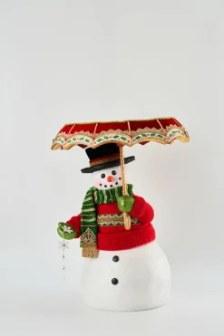 Sale The Jolly Christmas Shop Katherine's Collection All The Trimmings Snowman With Serving Tray Umbrella 28-228569