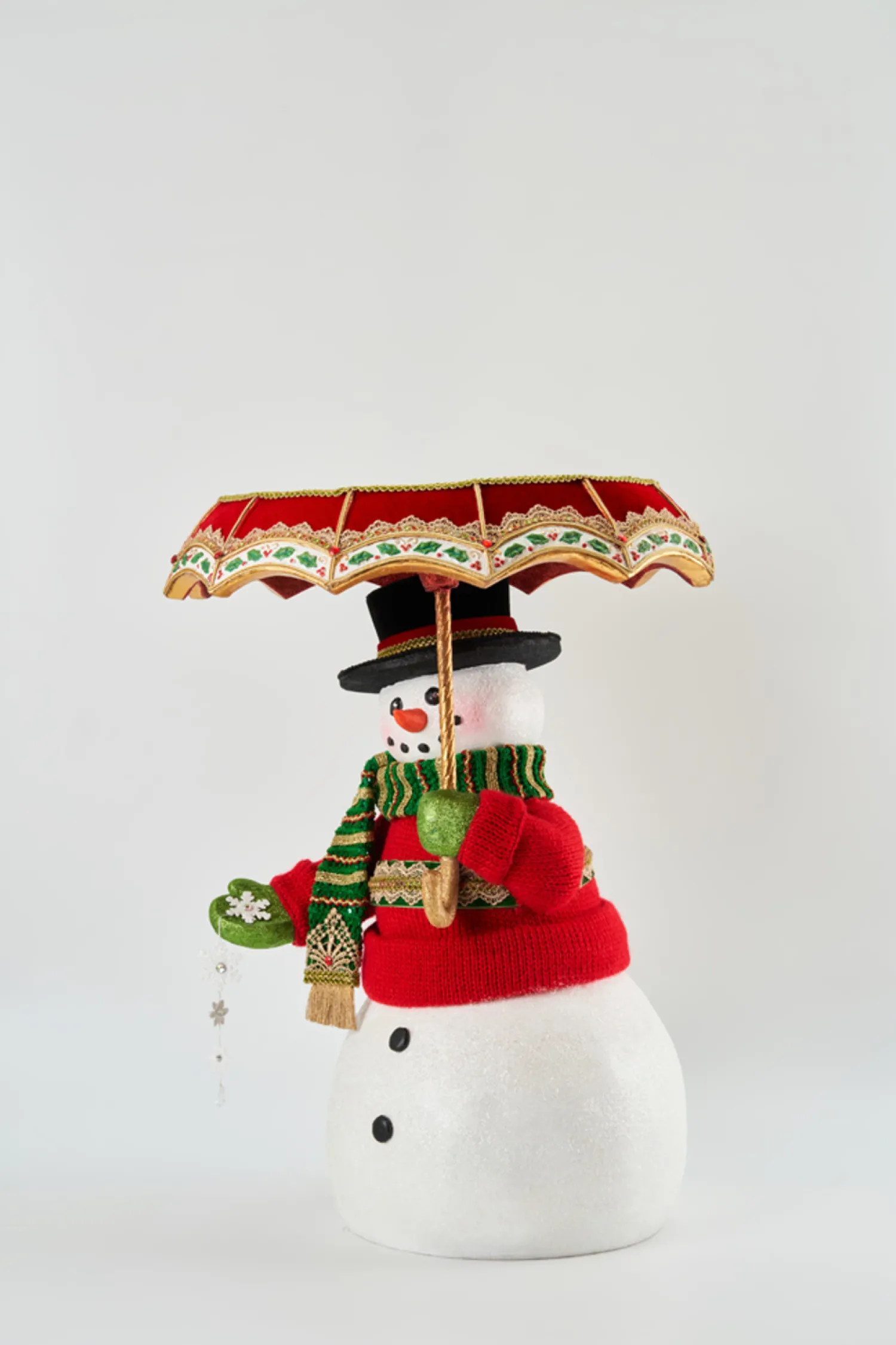 Sale The Jolly Christmas Shop Katherine's Collection All The Trimmings Snowman With Serving Tray Umbrella 28-228569