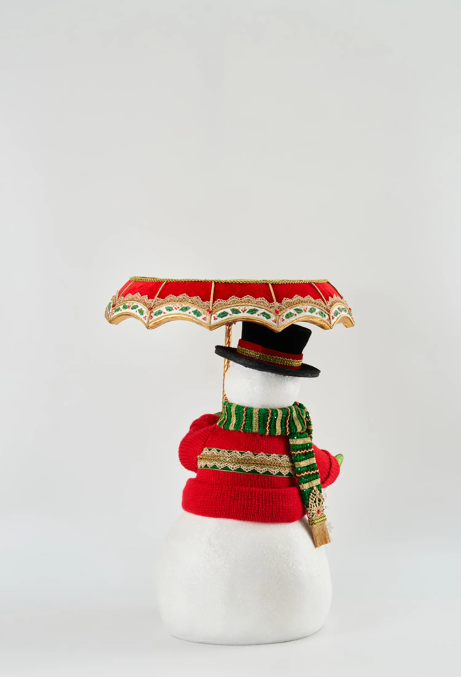 Sale The Jolly Christmas Shop Katherine's Collection All The Trimmings Snowman With Serving Tray Umbrella 28-228569