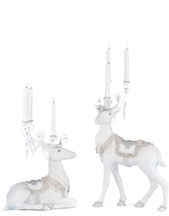 Sale The Jolly Christmas Shop Katherine's Collection Crystal Christmas Standing Or Sitting Deer Christmas Candleholder