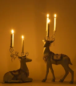 Sale The Jolly Christmas Shop Katherine's Collection Crystal Christmas Standing Or Sitting Deer Christmas Candleholder