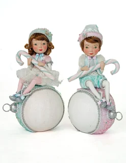Best The Jolly Christmas Shop Katherine's Collection Frost And Tenderness Christmas Elves On Ornaments Set Of 2 28-228677