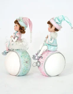 Best The Jolly Christmas Shop Katherine's Collection Frost And Tenderness Christmas Elves On Ornaments Set Of 2 28-228677