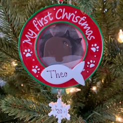 Discount The Jolly Christmas Shop Kitty Cat's First Christmas Picture Frame Personalized Christmas Ornament PF1716
