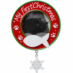 Discount The Jolly Christmas Shop Kitty Cat's First Christmas Picture Frame Personalized Christmas Ornament PF1716