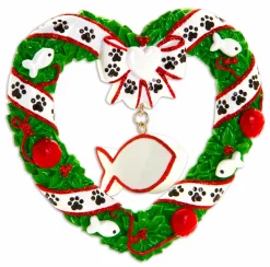 Hot The Jolly Christmas Shop Kitty's First Christmas Wreath Personalized Christmas Ornament OR1613