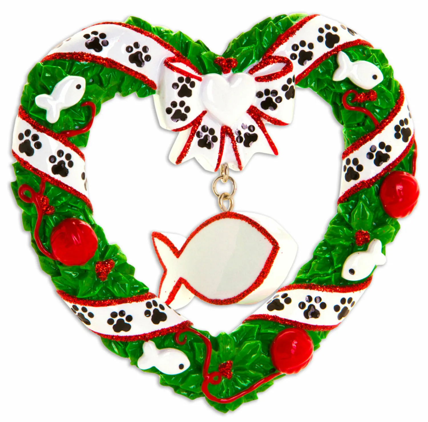Hot The Jolly Christmas Shop Kitty's First Christmas Wreath Personalized Christmas Ornament OR1613