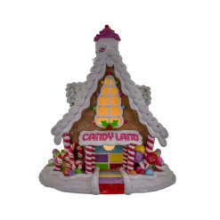 Discount The Jolly Christmas Shop Kurt Adler 11" Battery Operated Light-Up Candyland Gingerbread House CN9231
