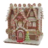 Sale The Jolly Christmas Shop Kurt Adler 8" Battery Operated LED Lighted Gingerbread Lollipop Shop JEL1416