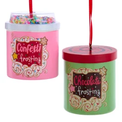 New The Jolly Christmas Shop Kurt Adler 2.5" Cake Frosting Can Christmas Ornament D4367