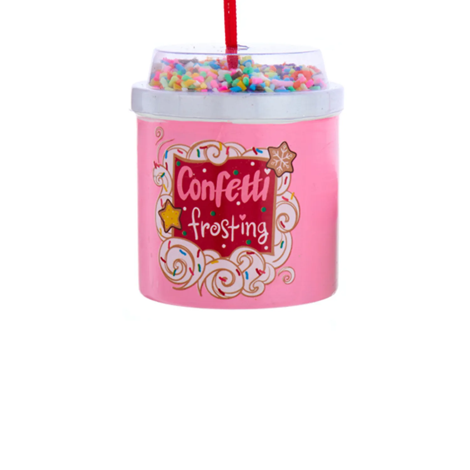 New The Jolly Christmas Shop Kurt Adler 2.5" Cake Frosting Can Christmas Ornament D4367