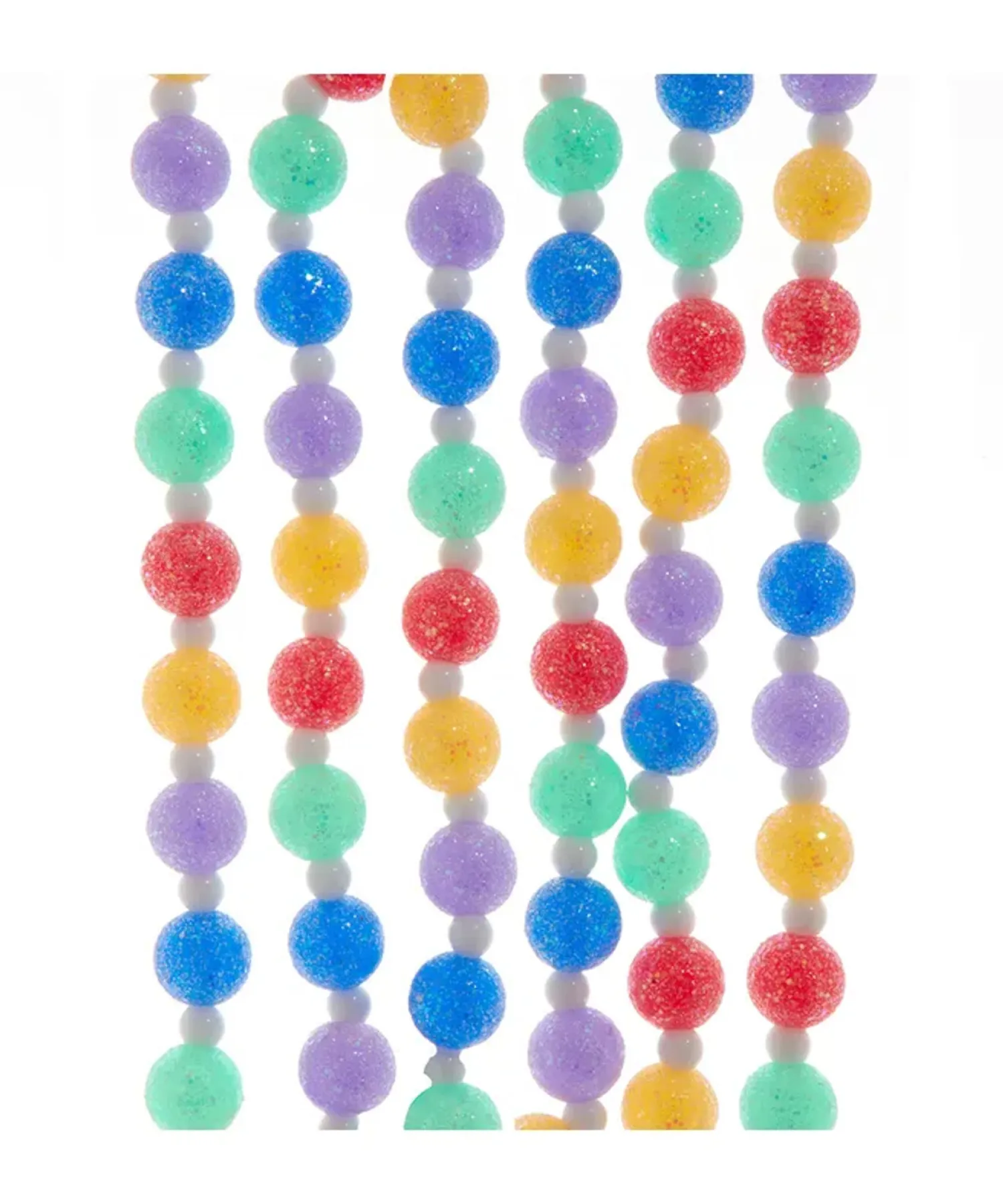 New The Jolly Christmas Shop Kurt Adler 6' Colorful Frosted Iridescent Candy Christmas Tree Garland D4596