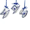 Hot The Jolly Christmas Shop Kurt Adler 2" Delft Porcelain Cup And Saucer Ornament J0651