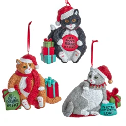 The Jolly Christmas Shop Kurt Adler 3.5" Fat Cat Christmas Ornament A2220