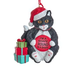 The Jolly Christmas Shop Kurt Adler 3.5" Fat Cat Christmas Ornament A2220