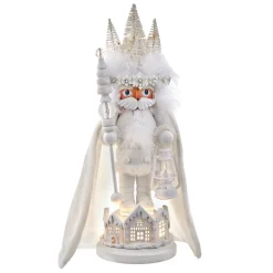 New The Jolly Christmas Shop Kurt Adler 15" Hollywood Nutcrackers White Winter LED Hat Nutcracker HA0658