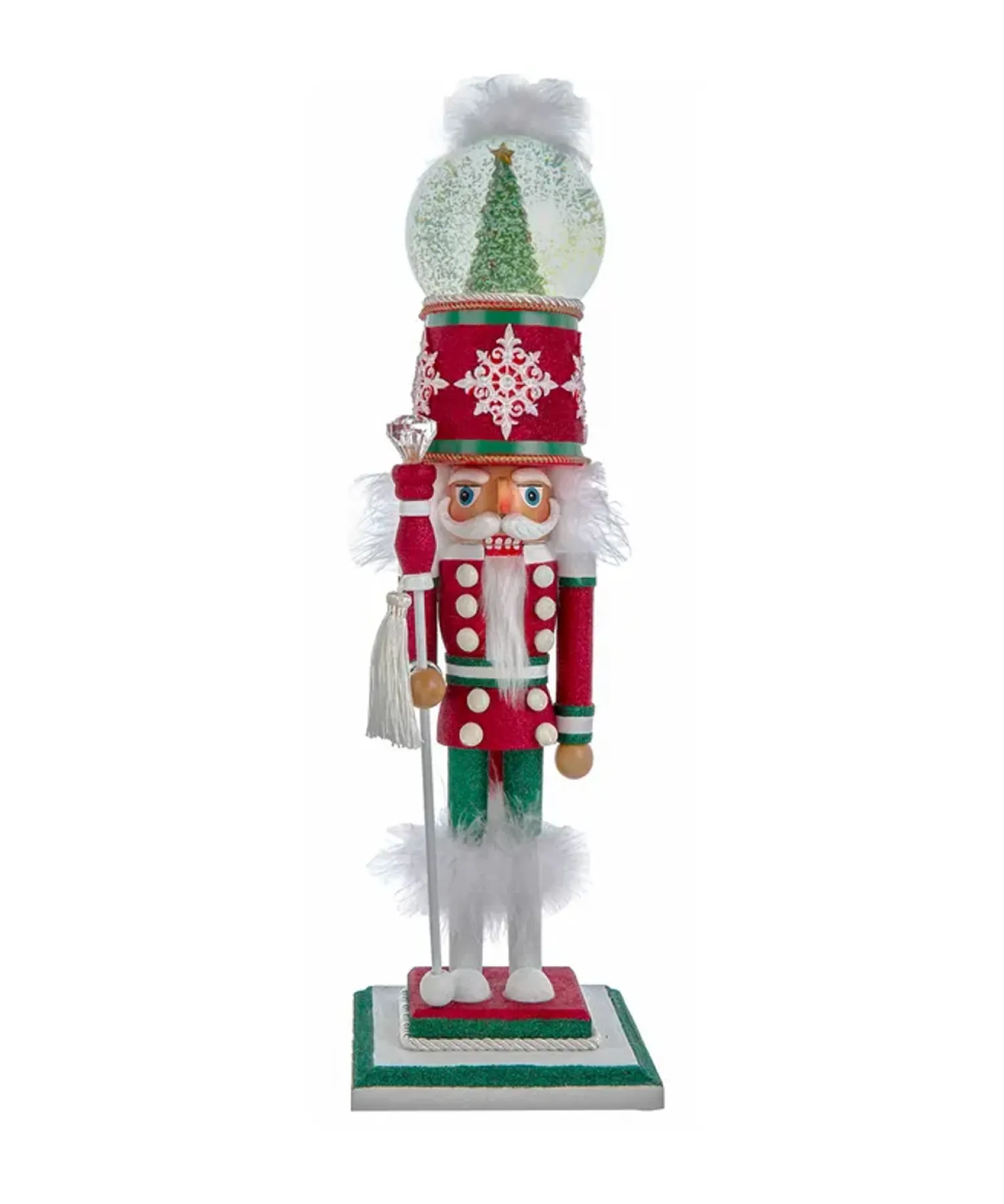 Outlet The Jolly Christmas Shop Kurt Adler 21" Hollywood Nutcrackers Deck The Halls Christmas Musical Water Globe Hat Nutcracker HA0724