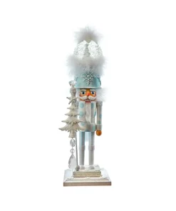 Clearance The Jolly Christmas Shop Kurt Adler 20" Hollywood Nutcrackers Lighted Animated Musical White Soldier Water Globe Hat Nutcracker HA0729