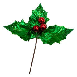 Online The Jolly Christmas Shop Kurt Adler 19" Large Green Holly Leaf With Red Berry Pick C0305