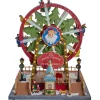 Clearance The Jolly Christmas Shop Kurt Adler 13" Lighted Musical Christmas Ferris Wheel Decoration JEL1322