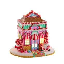 Discount The Jolly Christmas Shop Kurt Adler 7.5" Light-Up Sugar Plum Shops Christmas Houses GBJ0028