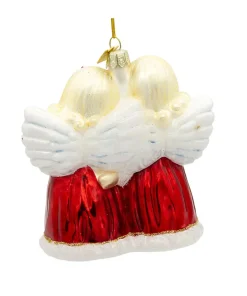 Best The Jolly Christmas Shop Kurt Adler 4" Noble Gems Angels With Gifts Glass Christmas Ornaments NBX0089