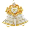 Hot The Jolly Christmas Shop Kurt Adler 4.5" Noble Gems "50th Anniversary" Bell Glass Christmas Ornament NBX0107