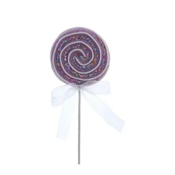 Outlet The Jolly Christmas Shop Kurt Adler 13.75" Pink And Purple Lollipop Christmas Tree Pick C7089