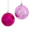Online The Jolly Christmas Shop Kurt Adler 3.15" Pink Glass Mirrored Disco Ball Christmas Ornaments Set Of 2 D4575