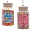 Hot The Jolly Christmas Shop Kurt Adler 3.3" Set Of 2 Cookie Sprinkles Jar Christmas Ornament D4226