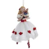 New The Jolly Christmas Shop Kurt Adler 6" The Nutcracker Suite Clara In Cloth Dress Christmas Ornament C9252