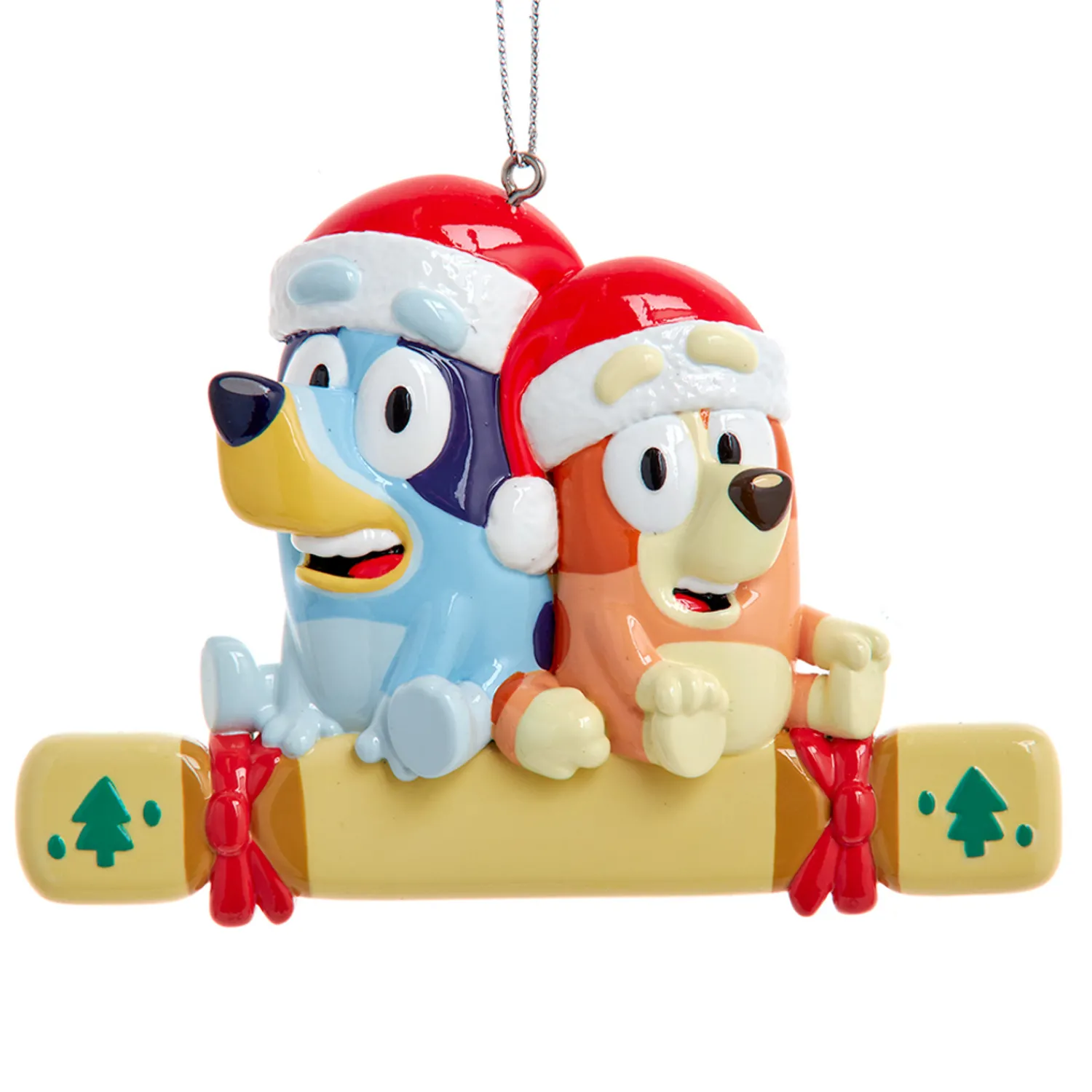 Discount The Jolly Christmas Shop Kurt Adler Bluey & Bingo On Present Personalized Christmas Ornament BL2231