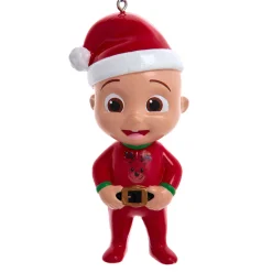 Discount The Jolly Christmas Shop Kurt Adler Cocomelon JJ With Santa Hat Christmas Ornament CO1231