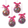 Sale The Jolly Christmas Shop Kurt Adler 60MM Set Of 4 Bubblegum Balls With Sprinkles Christmas Ornaments D4419