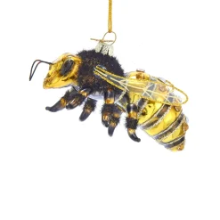 New The Jolly Christmas Shop Kurt Adler Noble Gems 3.75" Honey Bee Glass Christmas Ornament NB1455