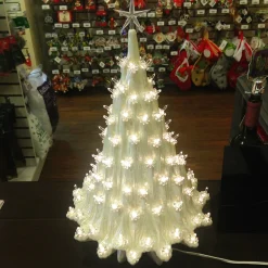Discount The Jolly Christmas Shop Large Lighted White Ceramic Ice Christmas Tree 23