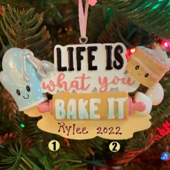 Outlet The Jolly Christmas Shop Life Is What You Bake It Personalized Christmas Ornament OR2285