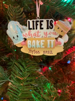 Outlet The Jolly Christmas Shop Life Is What You Bake It Personalized Christmas Ornament OR2285