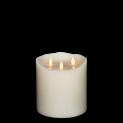Sale The Jolly Christmas Shop Liown 6" Moving Triflame Ivory Unscented Battery Candle 17979
