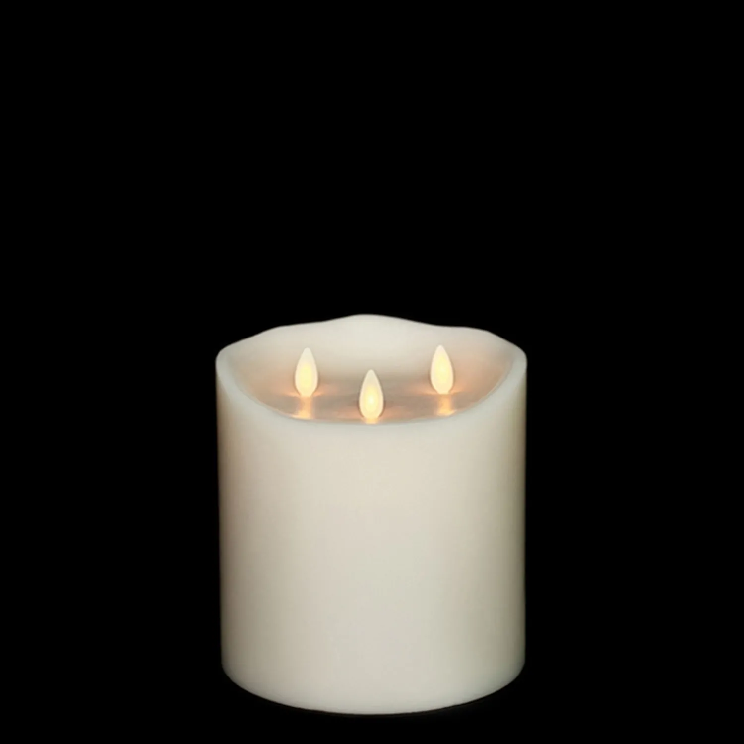 Sale The Jolly Christmas Shop Liown 6" Moving Triflame Ivory Unscented Battery Candle 17979