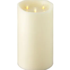 Hot The Jolly Christmas Shop Liown 10" Moving Triflame Ivory Unscented Battery Candle 18017