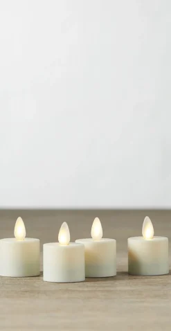 Sale The Jolly Christmas Shop Liown 1.5" Set Of 4 Moving Flame Tealight Battery Candle 18225