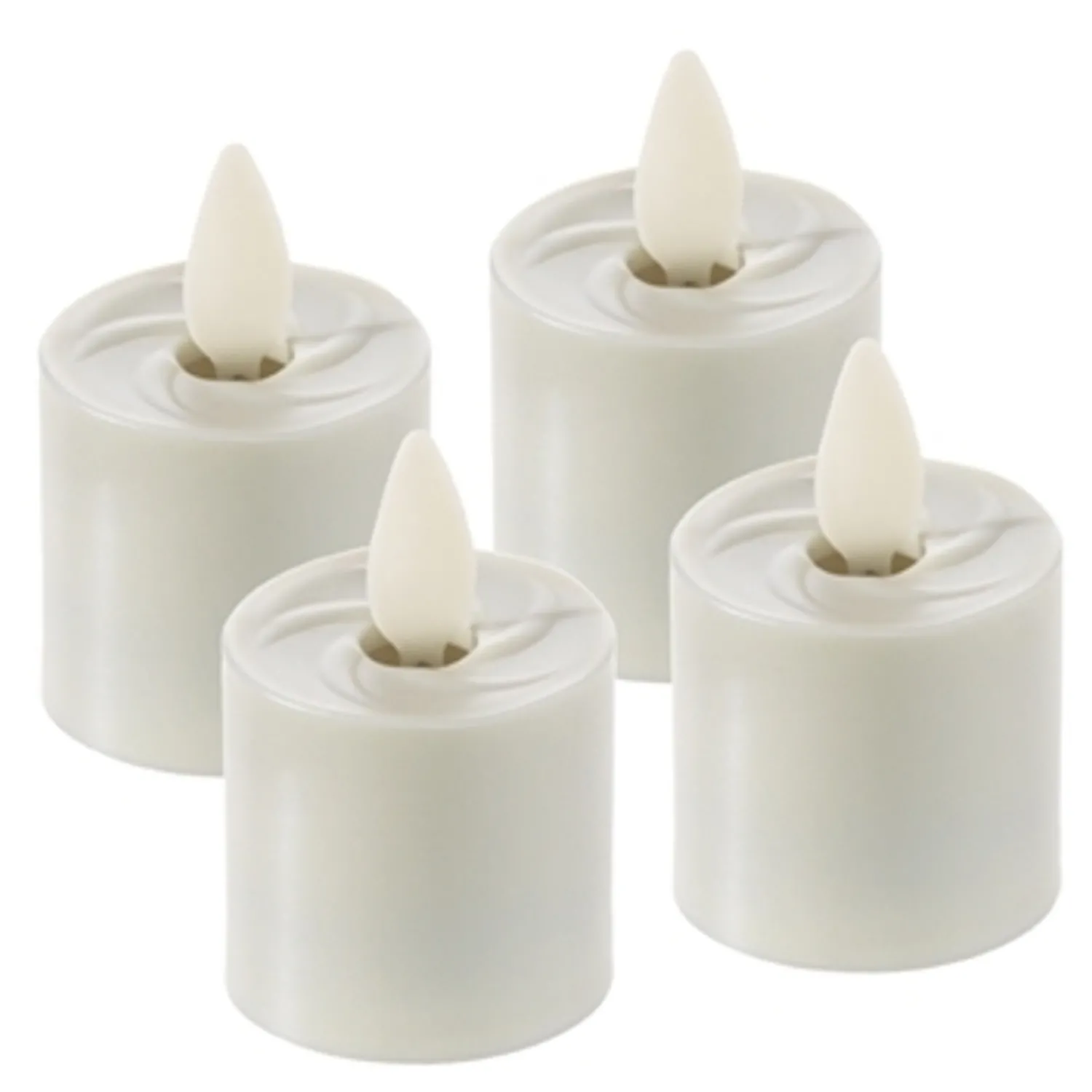 The Jolly Christmas Shop Liown 1.6" Set Of 4 Moving Flame Tealight Rechargeable Candles 36121