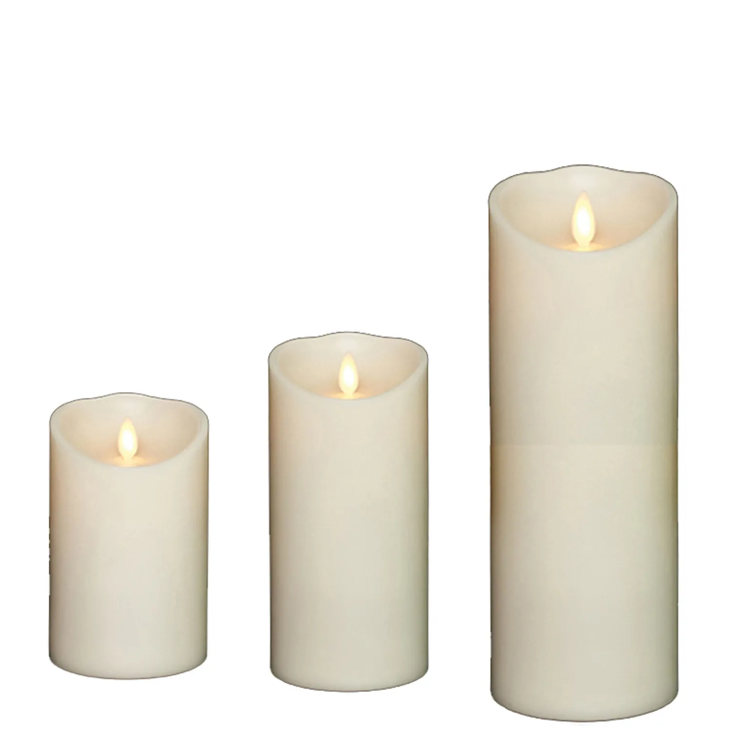 Sale The Jolly Christmas Shop Liown 3.5" X 5", 7", Or 9" Moving Flame Ivory-Vanilla Scented Pillar Battery Candle