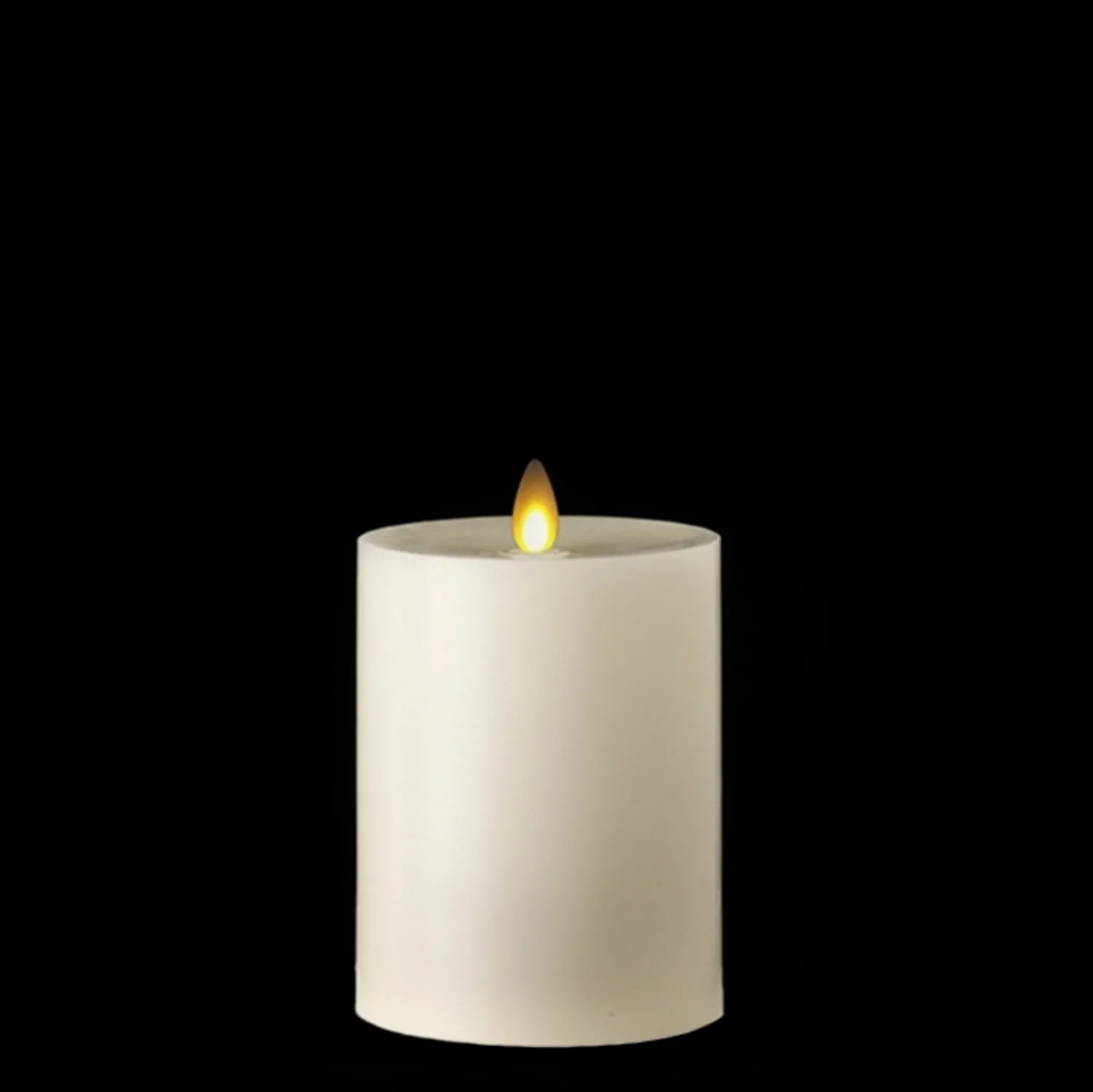 Best The Jolly Christmas Shop Liown 3.5" X 5" Or 7" Or 9" Flat Top Moving Flame Ivory Unscented Pillar Battery Candle